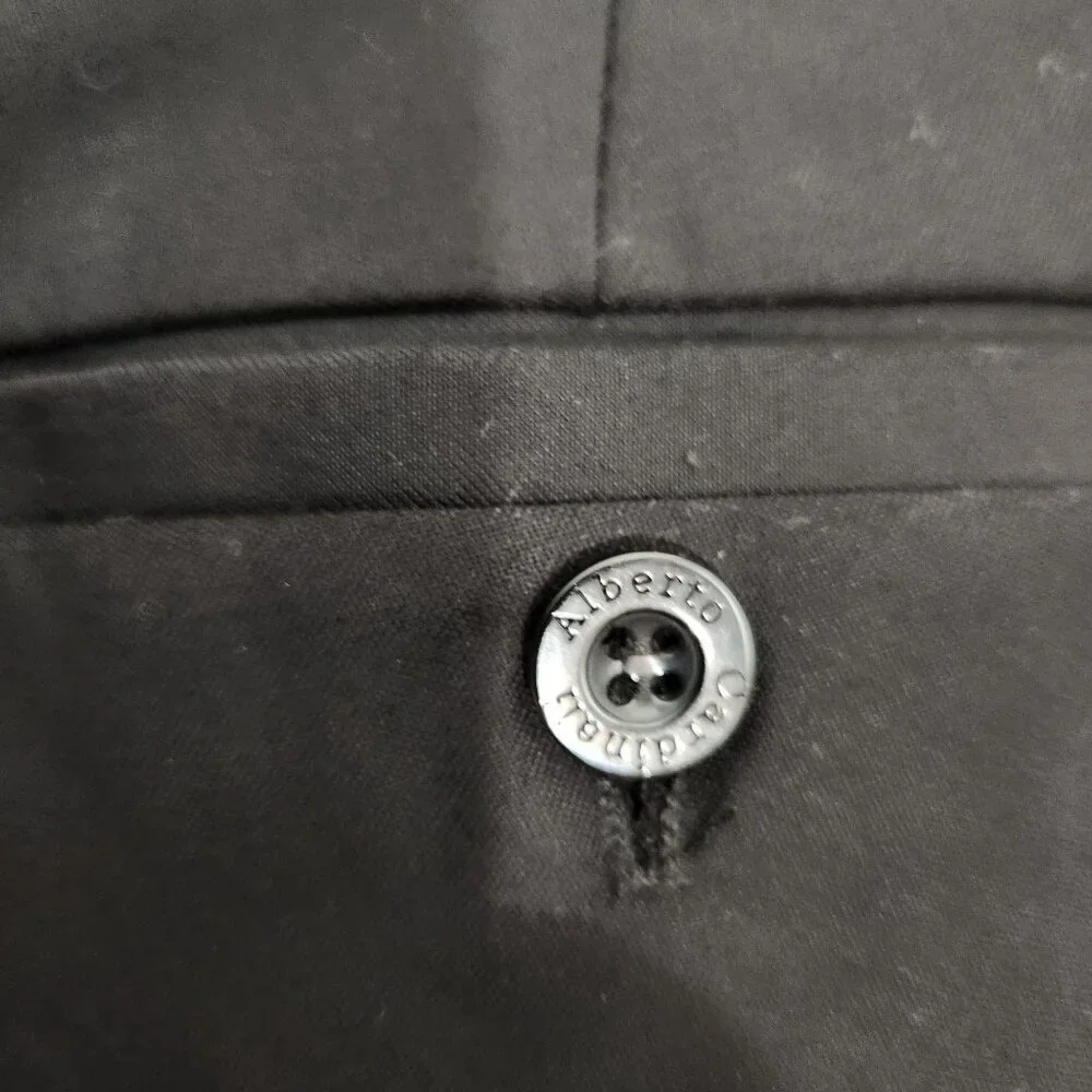 Alberto Cardinali Mens Black Dress Pants W34 L31